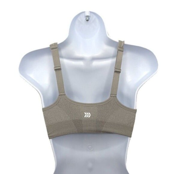All in Motion Womens Sports Bra Seamless Front Zip Medium Support Gray Sz XS NEW - Picture 7 of 10